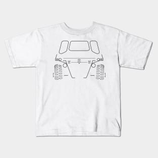 Alvis Stalwart 1960s military truck black outline graphic Kids T-Shirt